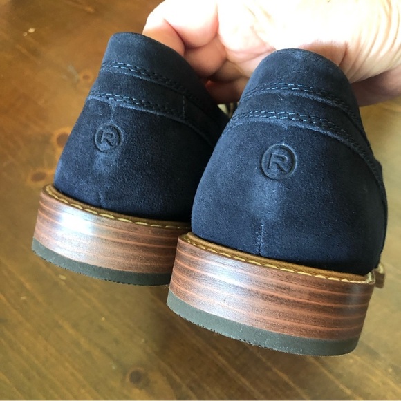 Rockport Blue Suede Leather Loafer. Size 12W. - Picture 7 of 12